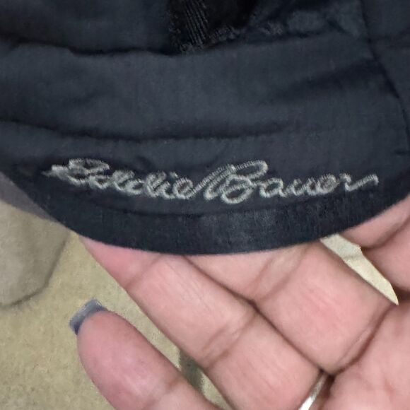 Eddie Bauer Black Puffer Jacket Men’s M Quilted Down Hybrid Outdoor Streetwear - Picture 7 of 12